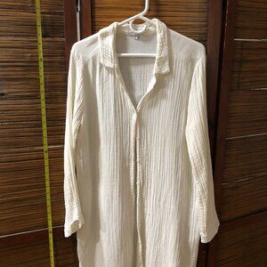 S'edge Cotton Gauze Shirt Dress